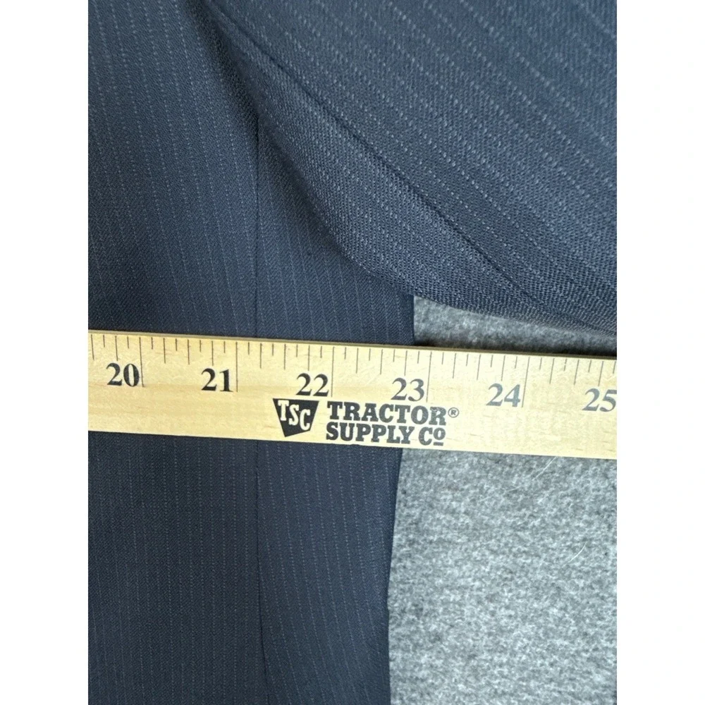 Brooks Brothers 346 Dark Gray Pinstripe Wool Blend Blazer Sport Coat Mens 46L‎
